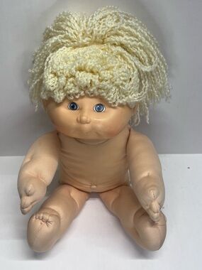 Vintage HASBRO Cabbage Patch 89-90 Lemon Hair Open Mouth